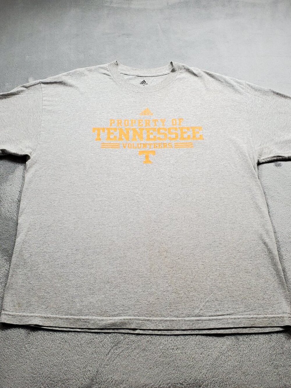 Adidas Property of Tennessee Volunteers T-shirt Gray Orange Mn Sz XL